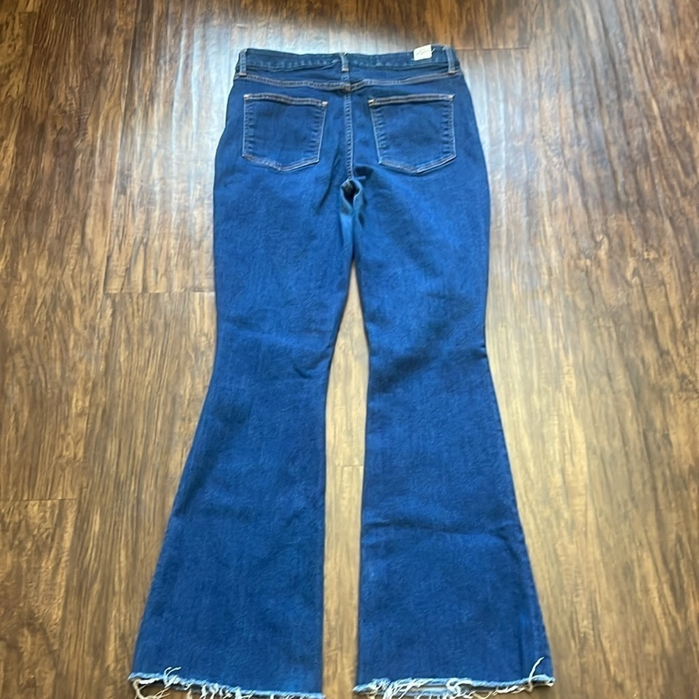 Like New Frank & Eileen Flannigan flare leg high waist raw hem denim jeans 30 - Picture 7 of 16